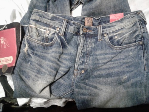 Pantalones de mezclilla PRPS BARRACUDA talla 30x30 corte regular tiro delantero bajo 100 % algodón - Imagen 2 de 9