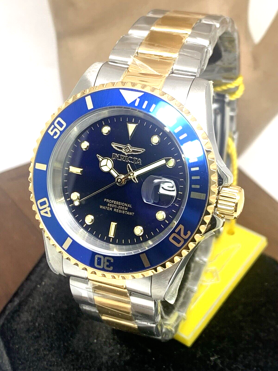 Invicta Men's Watch 26972 Pro Diver Blue Dial 2-Tone Stainless