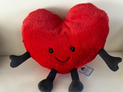 新品　 Amuseable Red Heart 赤　リトルサイズ JELLYCAT I AM LARGE AMUSEABLE RED HEART NEW + TAGS VALENTINES DAY