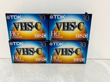 TDK VHS-C TC-30HG Ultimate Camcorder Compact Video Cassette Tapes - Lot of 4 New