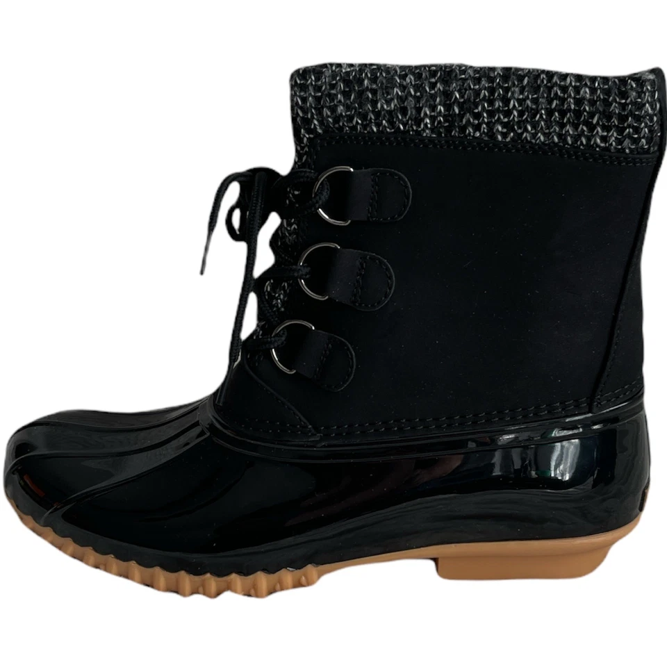 Женские ботинки размер 7 SPORTO LILIA погода утка загрузки черный резиновый верх - Изображение 2 из 4