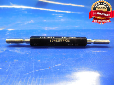 10 32 UNF 2A PREPLATE SET THREAD PLUG GAGE #10 .190 GO NO GO PD = .1678 & .1648