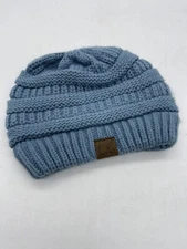 CC Beanie Women's Chunky Soft Stretch Cable Knit Warm Fuzzy Beanie