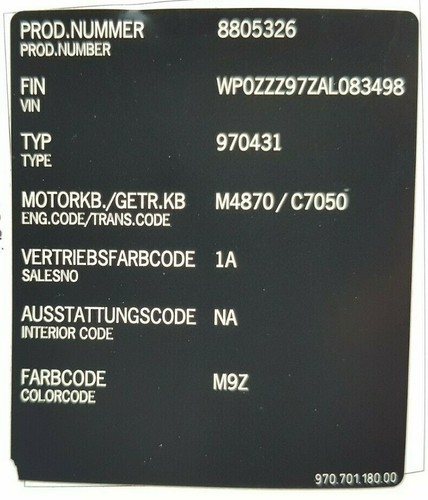 PORSCHE PANAMERA TURBO 970 4.8 V8 AIR INTAKE PIPE HOSE 97011015571  - Picture 6 of 6