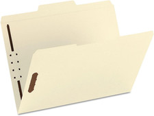 Fastener File Folder, Reinforced 1/3-Cut Tab, Letter Size, Manila, 50 per Box 1