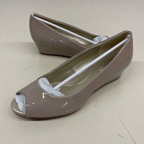 BANDOLINO Candra Peep Toe Wedge Pumps Women's Size 8 M Light Natural - Picture 5 of 13
