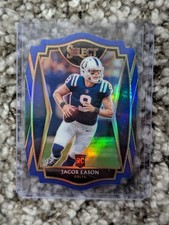 2020 Panini Select - Premier Level Jacob Eason #148 Blue Prizm Die-Cut (RC)