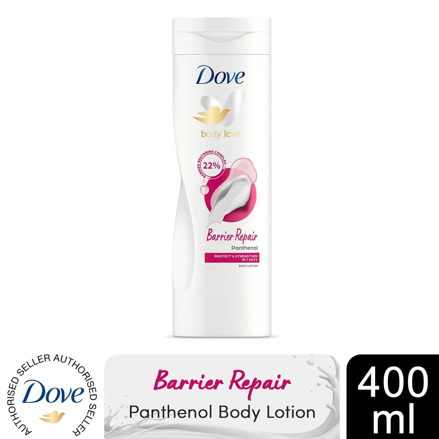 Dove Body Love Body Lotion Barrier Repair Panthenol Protect & Strengthen, 400ml