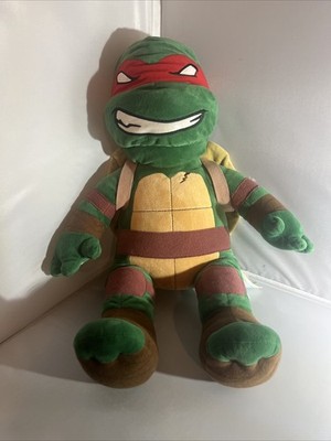 BAB Plush Teenage Mutant Ninja Turtle Raphael Reverse Faces Removable Shell 18''