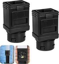 Downspout Filter, Leaf Gutter Guard, Black  2 Pk Fits 2X3 & 3X4 Drainpipe