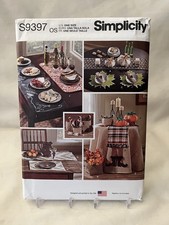 Simplicity S9397 Autumn Thanksgiving Halloween Tableware Sewing Pattern Os New