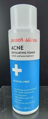 Peach Slices Acne Exfoliating Toner Salicylic Acid Treatment Alcohol-Free 4.05