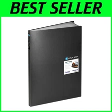 Archival Quality 18x24 Heavy-Duty Binder with Transparent Sleeves - 60 Pages