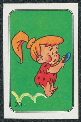 1984 PEBBLES FLINTSTONE THE FLINTSTONES HANNA BARBERA REYAUCA VENEZUELA CARD #20