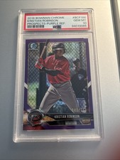 Kristian Robinson 2018 Bowman Chrome 1st Purple Refractor /250 PSA 10 GEM MINT