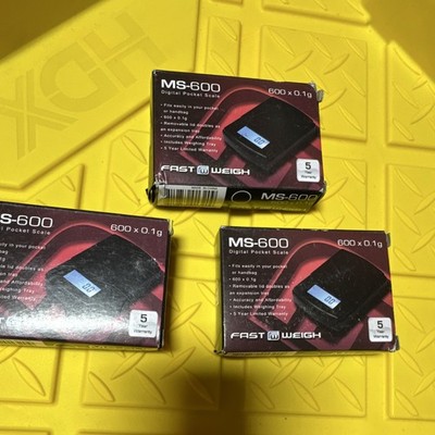 FAST WEIGH MS-600 Digital Pocket Scale w/ Digital Display 600g x 0.1g Lot 3