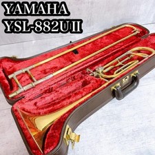 YAMAHA Tenor Bass Trombone YSL-882UII with hard case Tested USED