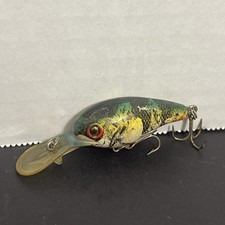 1 Vintage Rebel Deep Teeny R 1-5/8" Natural Crankbait Fishing Lure