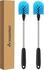 Stainless Steel Water Bottle Brush, Long Handle Scrubbing Brush, Built for