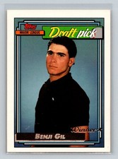 1992 Topps Gold Winners Rookie RC #534 Benji Gil Texas Rangers Baseball Card. rookie card picture