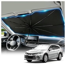 57.09"x33.46" Car Windshield Sun Shade Umbrella,Titanium Silver Sun Shade for