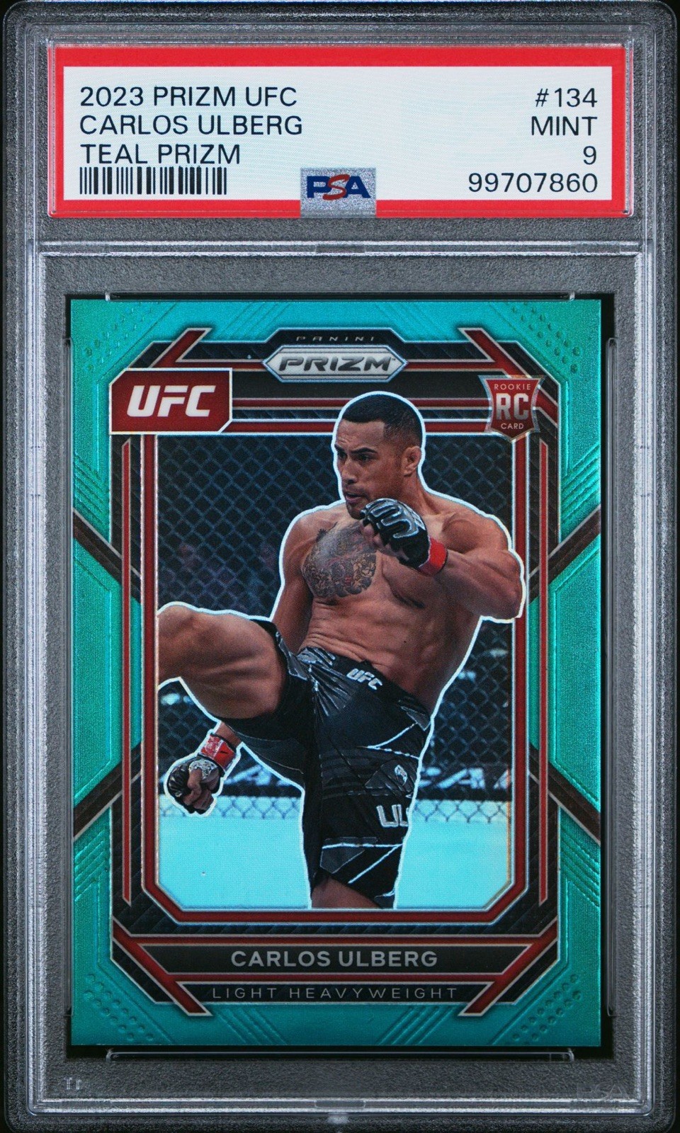 CARLOS ULBERG ROOKIE PRIZM /49 UFC 2023 Panini Teal #134 RC POP 5 NONE HIGHER