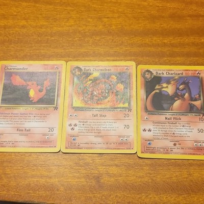 Nintendo Pokemon TCG Team Rocket  Charmander/Dark Charmeleon/Dark Zard
