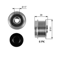 Gates Generatorfreilauf Drivealign™ OAP7042 FüR Seat 5Z3 5Z1 5Z4 Skoda 6Y5 FOX 4
