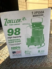 Zoeller Submersible Sump Pump 98-0006, 1/2 hp, 115V AC, 61 gpm, Verticle Float