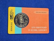 Australian 2016 Carded 50 cent by RAM for 50th Anv of Decimal Currency Berlin
