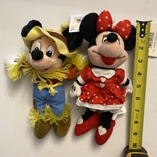 Disney Mickey Scarecrow Minnie Valentine Plush 9 Tags