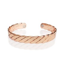 2 Pack Pure Copper Magnetic Bracelet Arthritis Pain Energy Therapy Cuff New