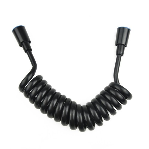 Tuyau d'extension de douche rétractable flexible sûr tuyau de douche 2M noir P - Photo 11/12
