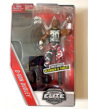 WWE ELITE COLLECTION D-VON DUDLEY (DUDLEY BOYZ) FIGURE wity GLASSES & TABLE. MOC