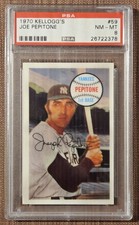 1970 Kellogg's #59 Joe Pepitone New York Yankees Baseball Card PSA 8 NM/MT
