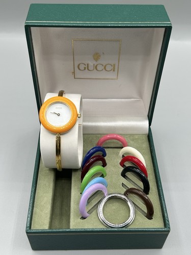 Gucci Change Bezel 11/12.2 12 Colors Gold Tone - Picture 11 of 13