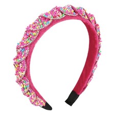 Gmmidea Candy Sprinkle Headbands for 1 Count Pack of 1 , Rainbow Hot Pink