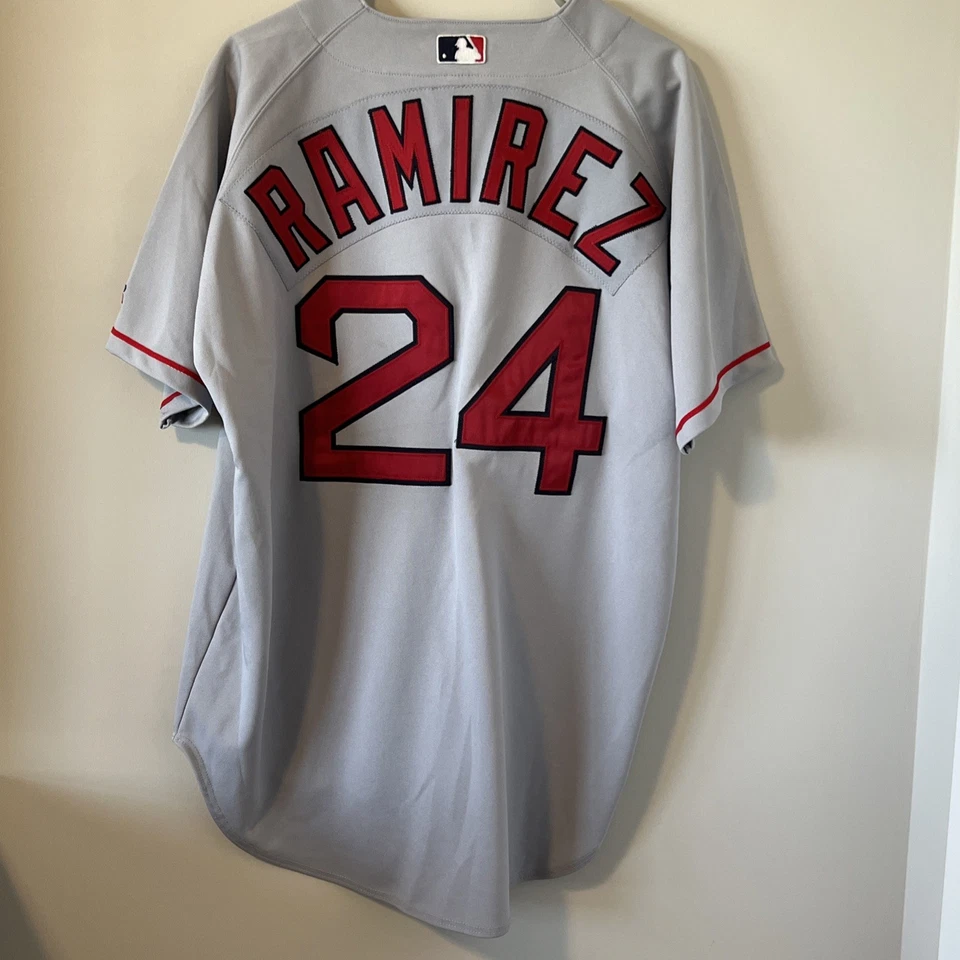 Authentic Manny Ramirez Russell Boston Red Sox Jersey Mens 44 Sewn Gray USA - Image 4 of 4