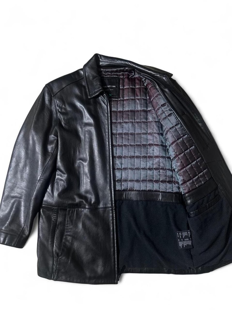 Marc New York Andrew Marc Men's Black Quilted Lining Genuine