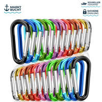 Karabinerhaken Aluminium 24 StüCk Mini 51Mm Langlebig FüR Camping Angeln Wandern