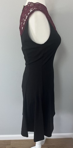 ERDEM Saks Fifth Lorna Dress Ponte Jersey Black Size 4 Sleeveless Lace NEW $1295 - Picture 11 of 23