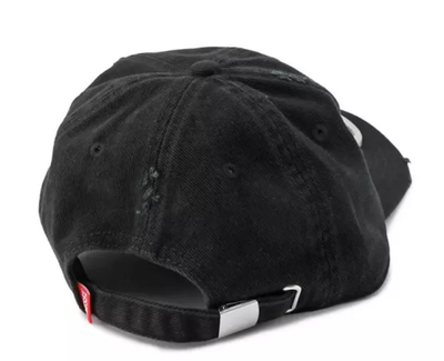 正規品 DIESEL C-Beast Dロゴ プレート キャップ ブラック Diesel C-Beast-A1 Baseball Cap Black Metal Oval D Plaque Logo