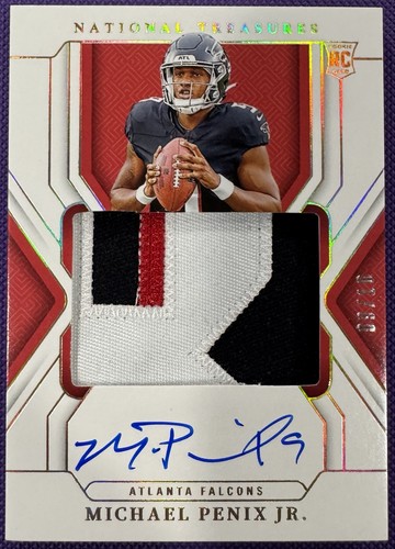 2024 National Treasures Rookie Patch Auto Michael Penix Jr 9/10! Jersey # 1/1