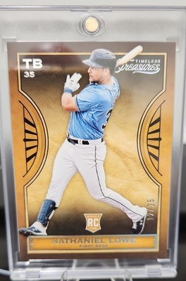 2019 Panini Chronicles Timeless Treasures Nate Lowe #8 Holo Silver 12/25 (RC)