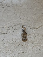 Genuine Pandora Charm ALE S925 Letter S Dangle Silver Buchstabe Initial S