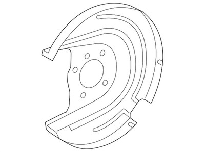Genuine Volkswagen Brake Dust Shield 5Q0-615-612-R