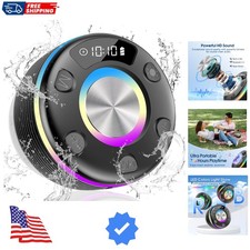 Bluetooth Shower Speaker, Portable Bluetooth Speaker 360  HD Sound, RGB Light...