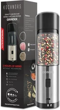 USB Rechargeable Pepper Grinder, Gravity Electric Pepper Grinder with 6 Level