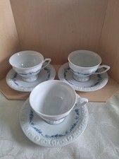 3 Espresso - Moccatassen Rosenthal Maria Rosenkante blau