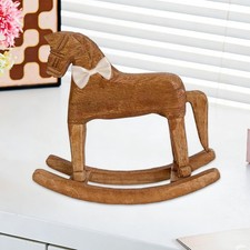 Decorazione Da Tavolo Artigianale A Forma Di Cavallo A Dondolo In Legno Per